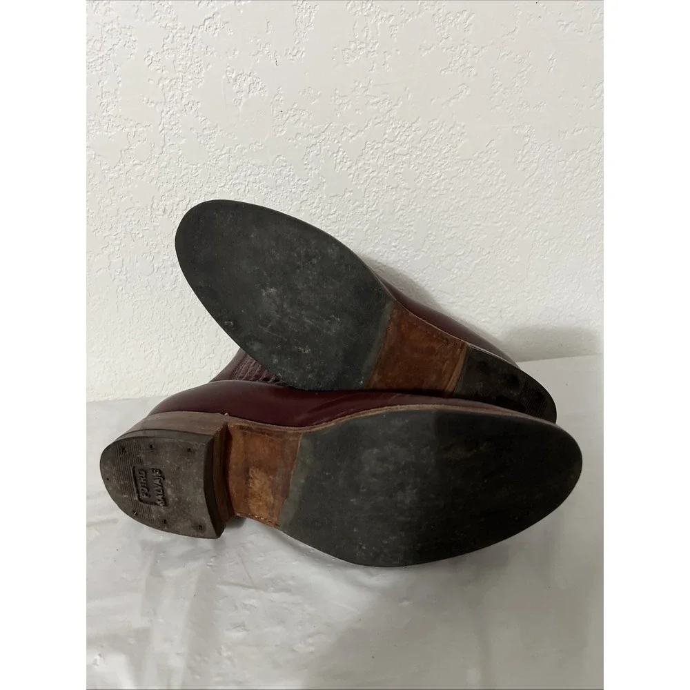 Potro Salvaje Mexican Genuine Leather Boots Mens 28 Mexico 9.5-10 US Charro Red